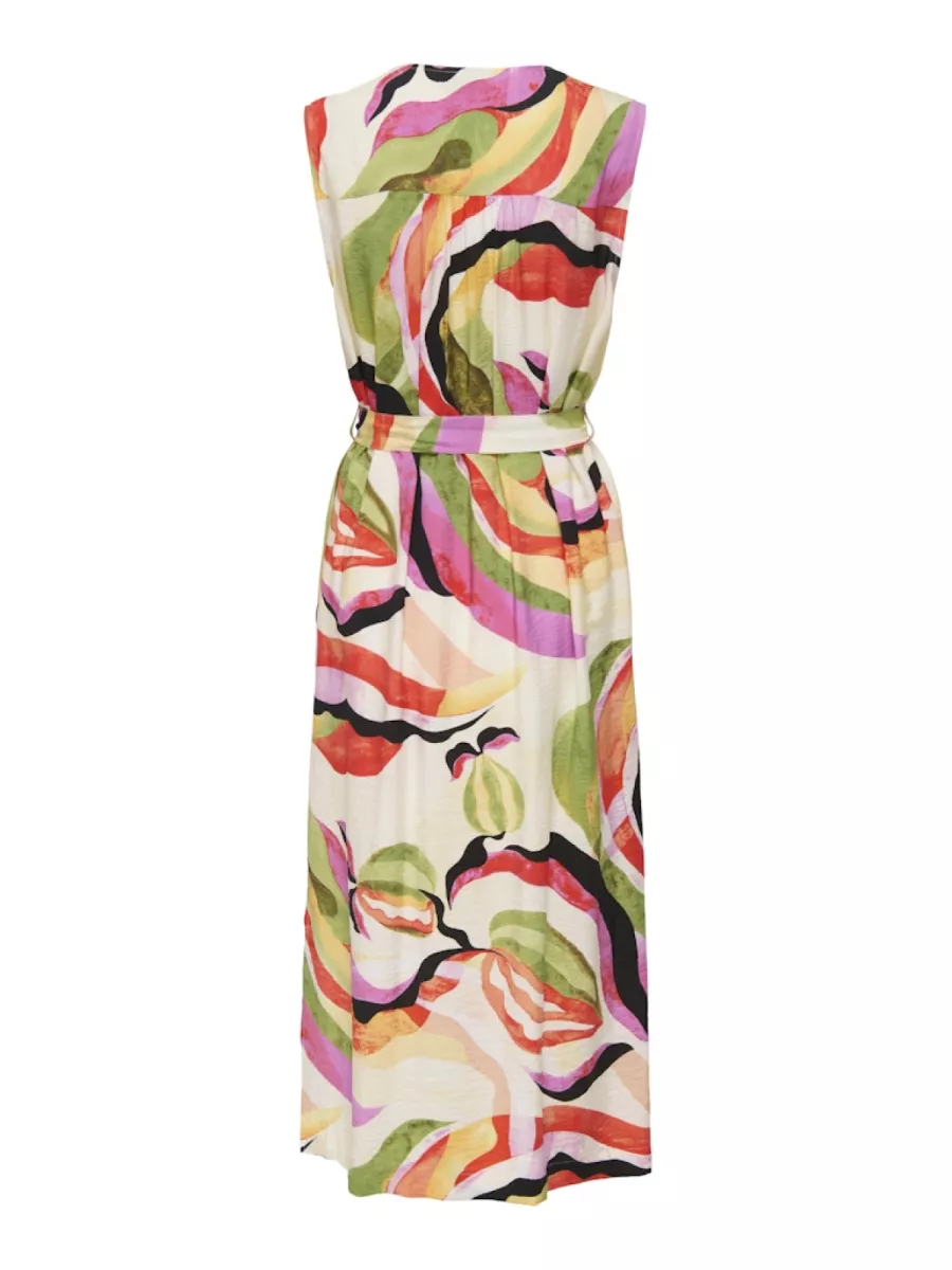 JDY-JDYLUMI S/S MIDI SHIRT DRESS WVN-15351621-Cloud Dancer-CREME