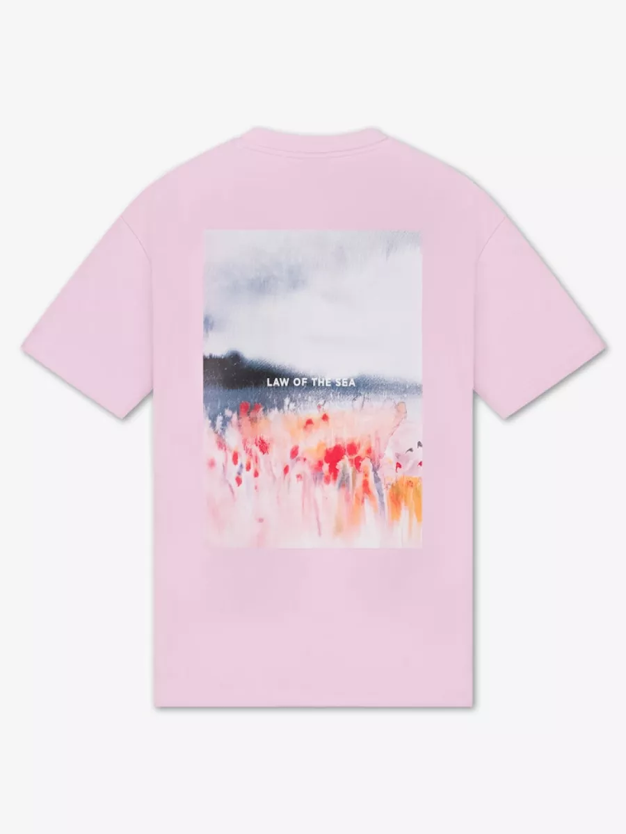 Law of the Sea-Bloom backprinted artwork tee-10207-204 winsomee orchid-VIOLET