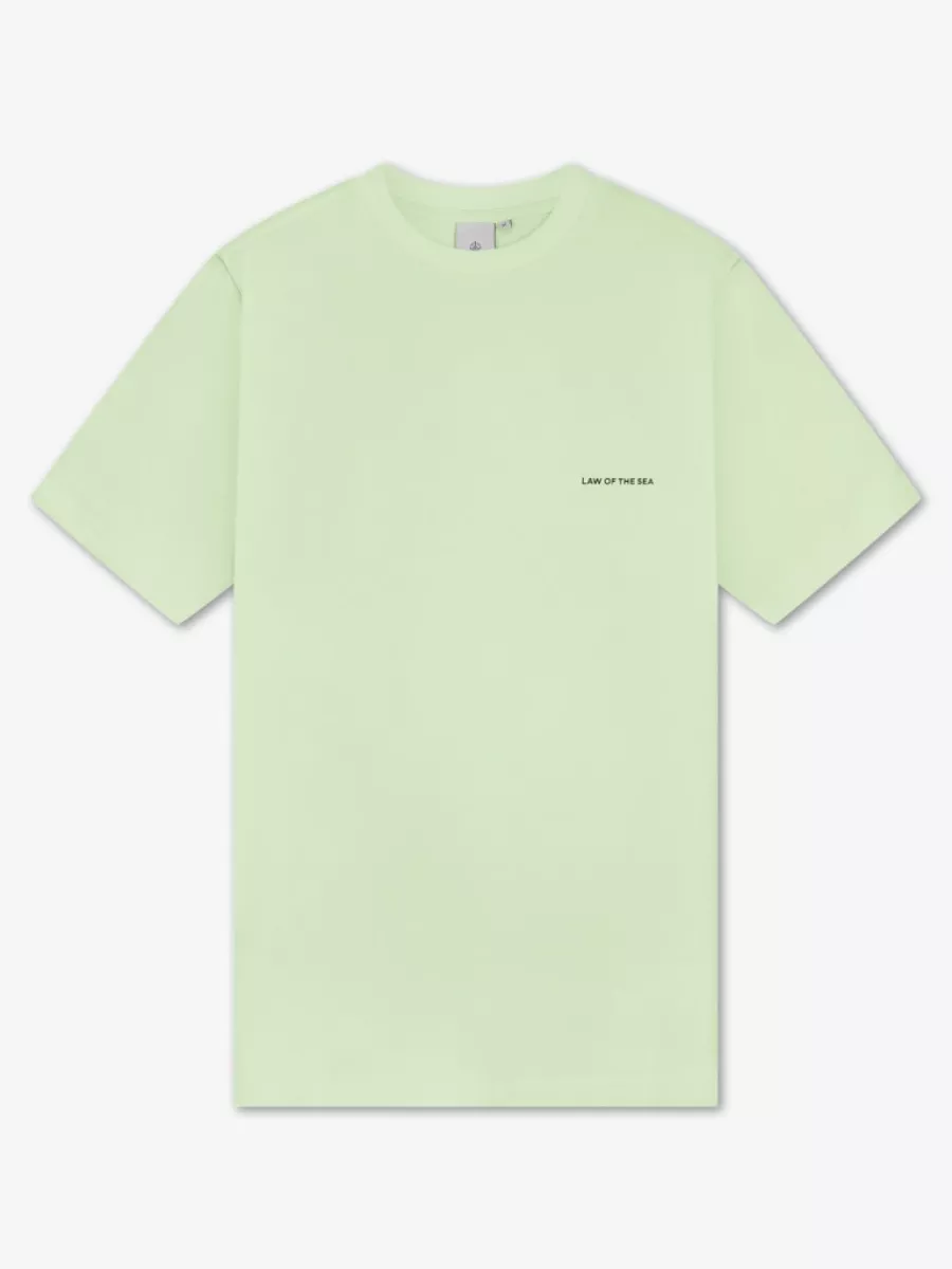 Law of the Sea-Botanicals backprinted artwork tee-10206-407 tender green-LEGERGROEN