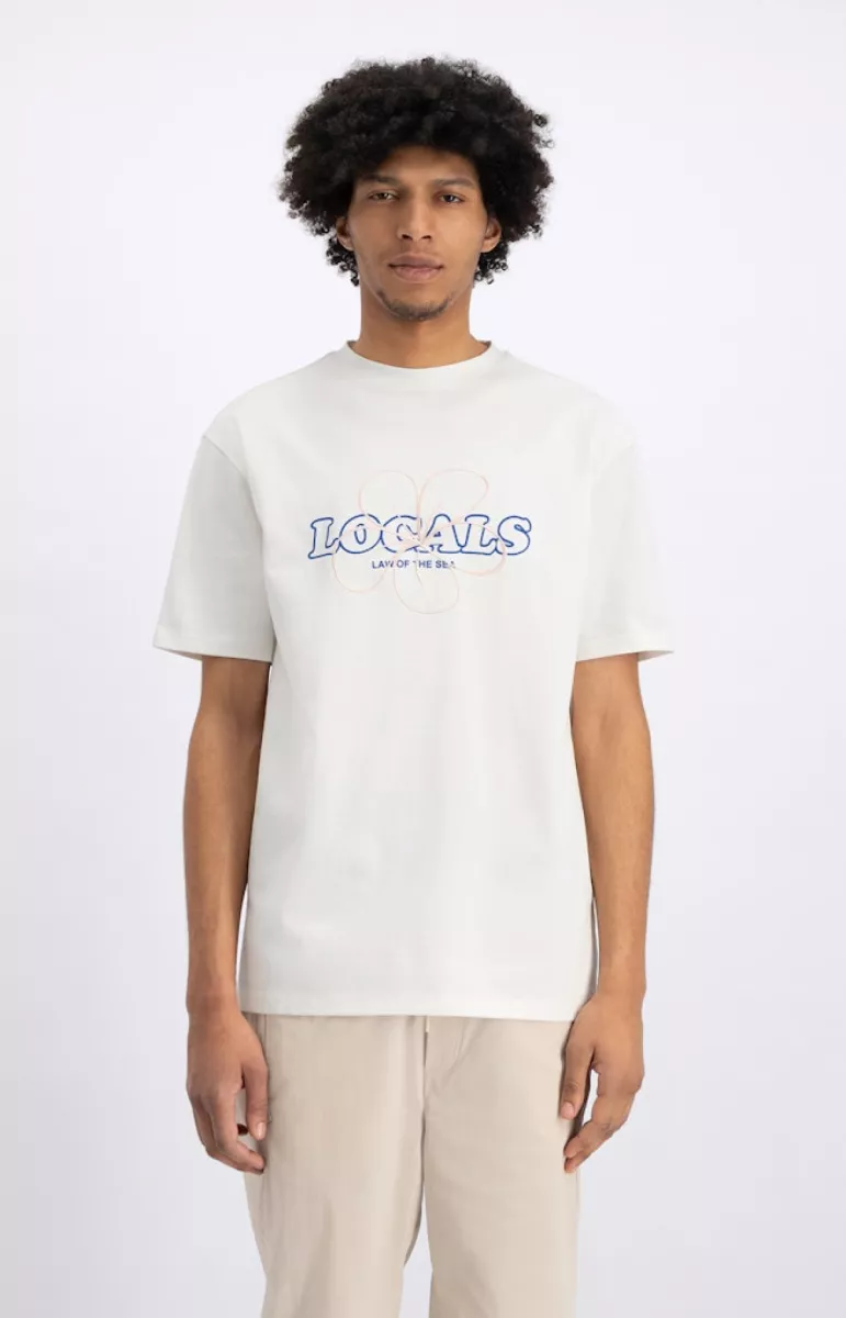 Law of the Sea-Local artwork tee-10212-901 coconut milk-OFF WHITE