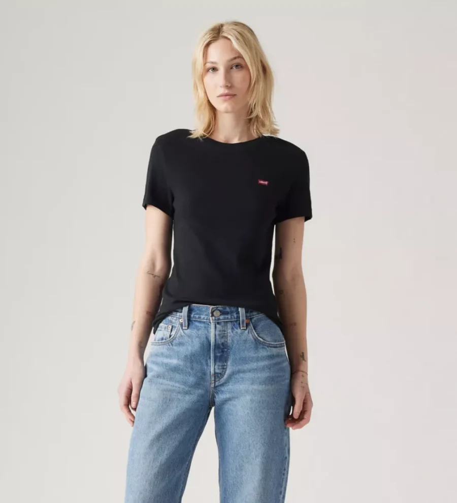 LEVI STRAUSS-Essential HM ss Tee-000KK-0001-ZWART