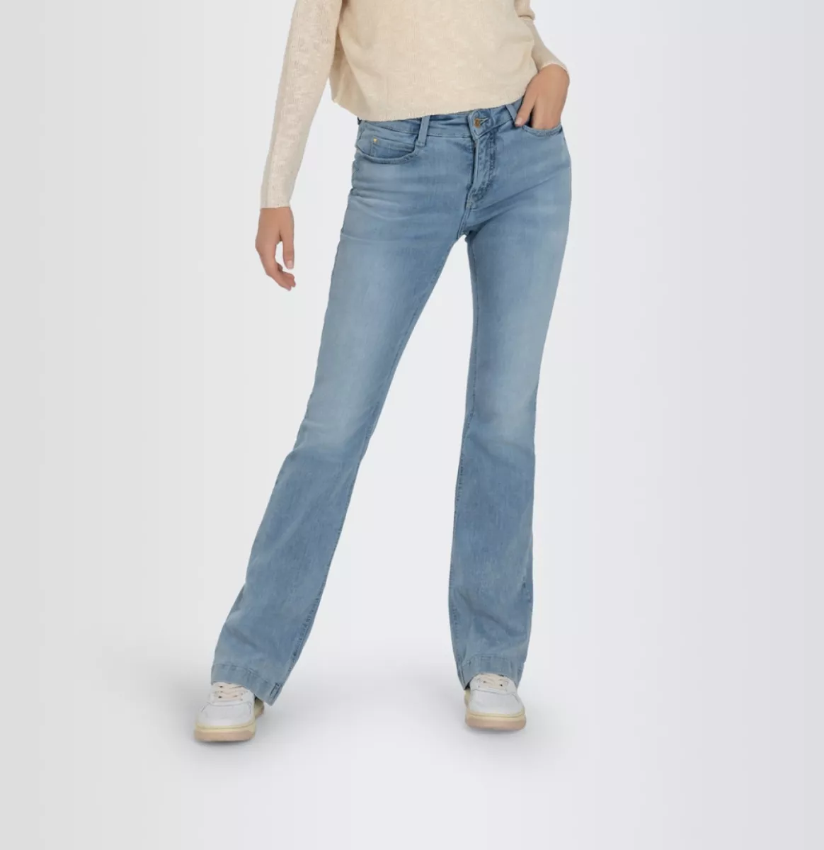 MAC-DREAM BOOT; 4; D215; Trousers MAC Ladies-0358L543390-D215-DENIM