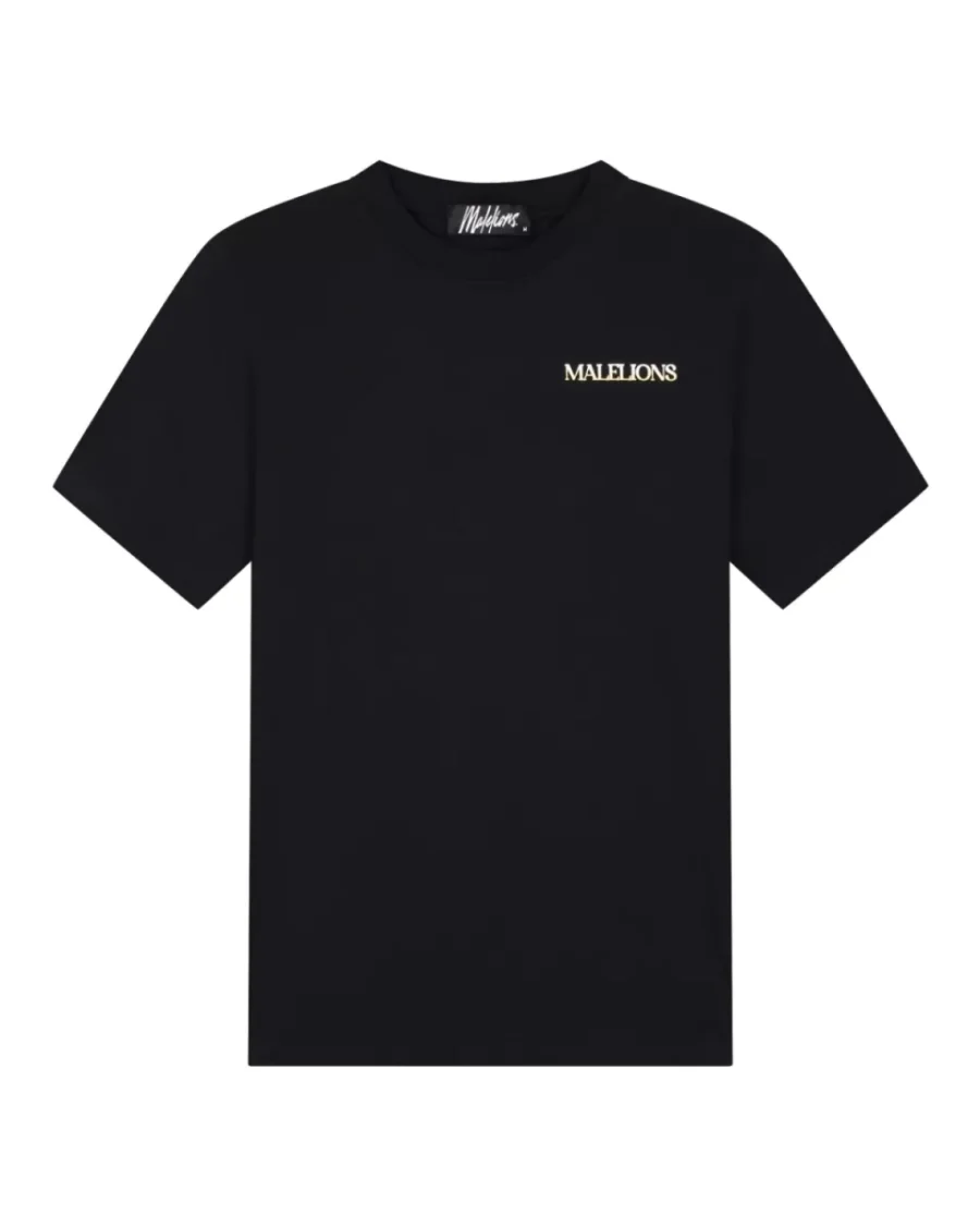 MALELIONS-Malelions men amazon t-shirt-MM2-SS25-39-900 Black-ZWART