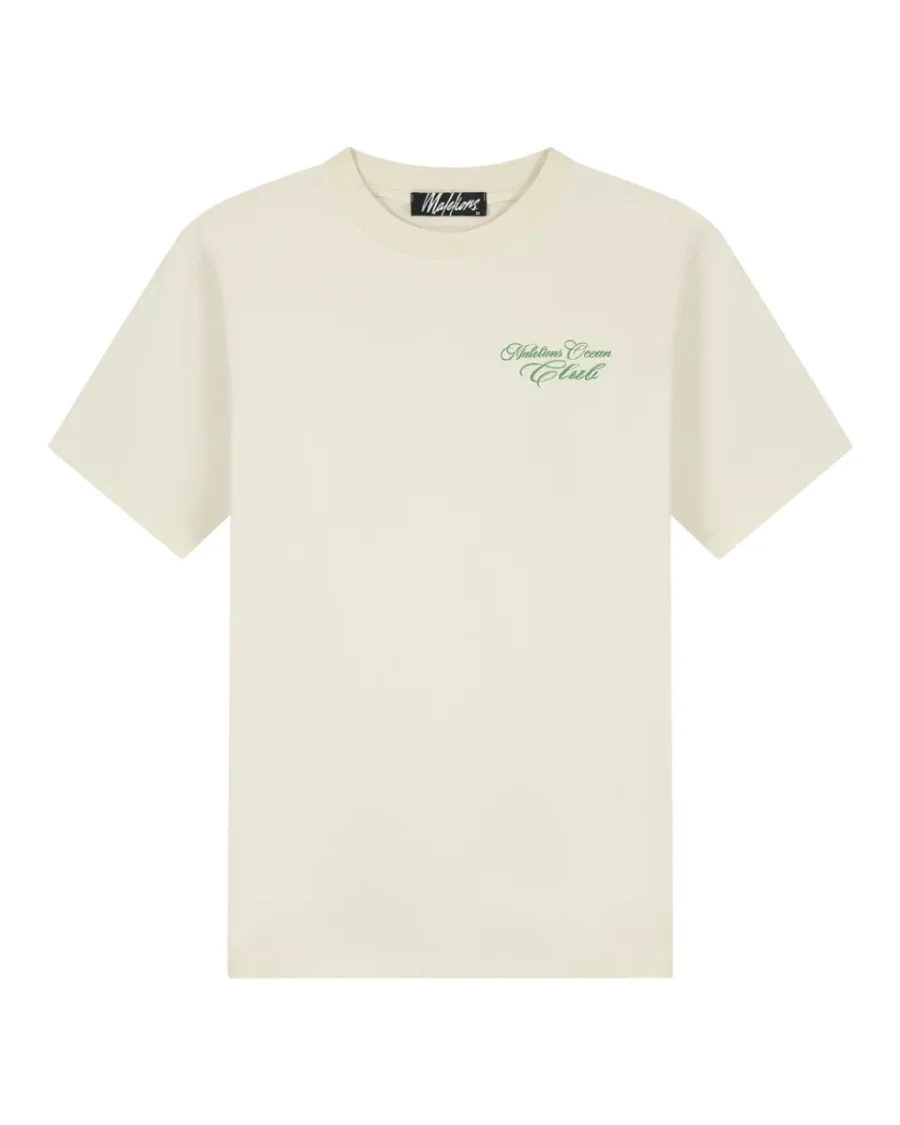 MALELIONS-Malelions men ocean club t-shirt-MM1-HS25-30-333 Off-white-OFF WHITE