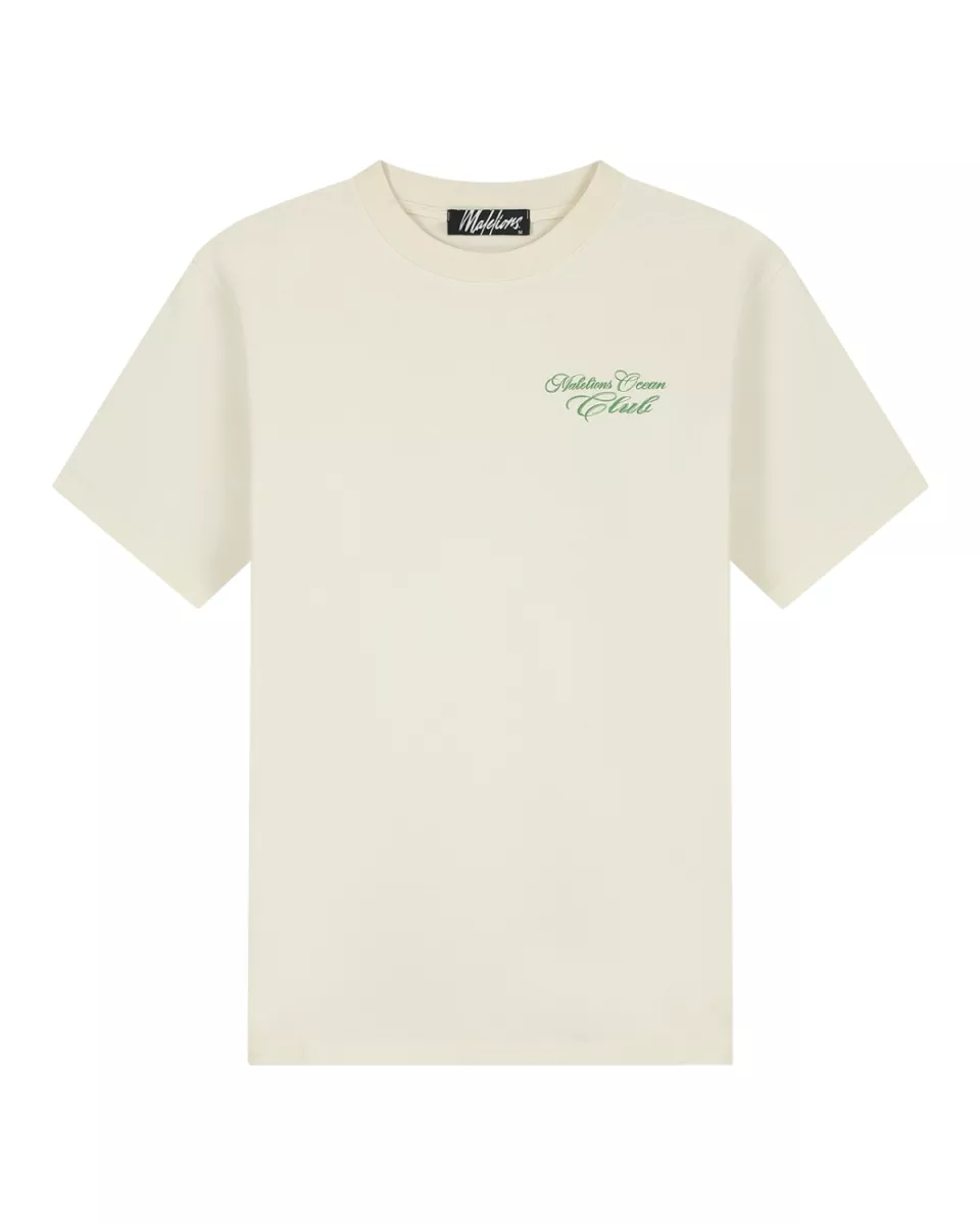 MALELIONS-Malelions men ocean club t-shirt-MM1-HS25-30-333 Off-white-OFF WHITE