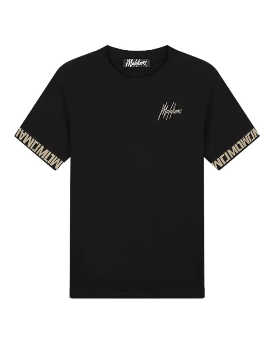 MALELIONS-Malelions men venetian t-shirt-MM1-HS25-09-900 Black-ZWART