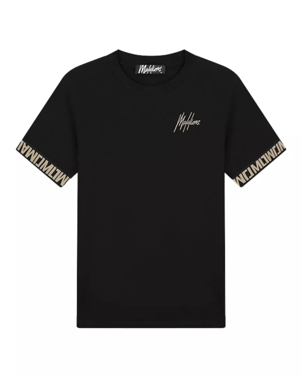 MALELIONS-Malelions men venetian t-shirt-MM1-HS25-09-900 Black-ZWART