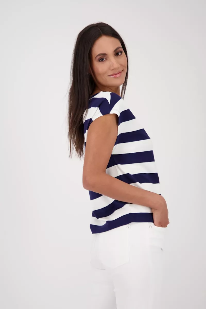 Monari--409987-719 Navy blue striped-NAVY