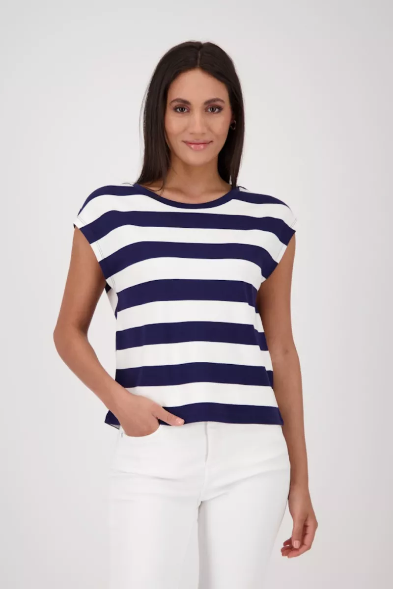 Monari--409987-719 Navy blue striped-NAVY