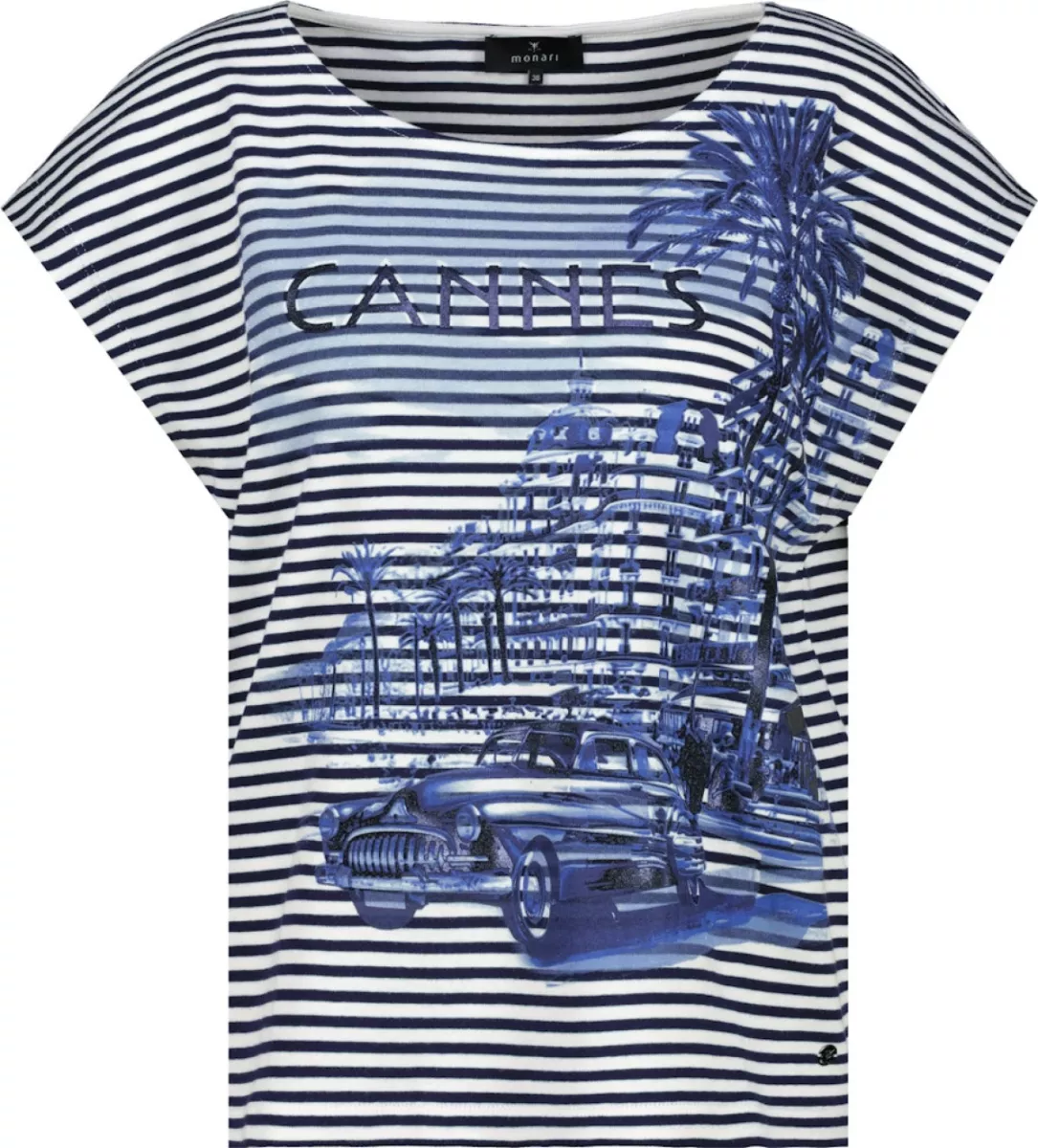 Monari--410022-719 Navy blue striped-NAVY