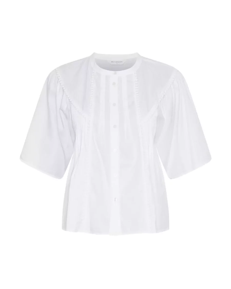 MOSS COPENHAGEN-Ethelyn 2/4 Shirt-19015-Bright White-WIT