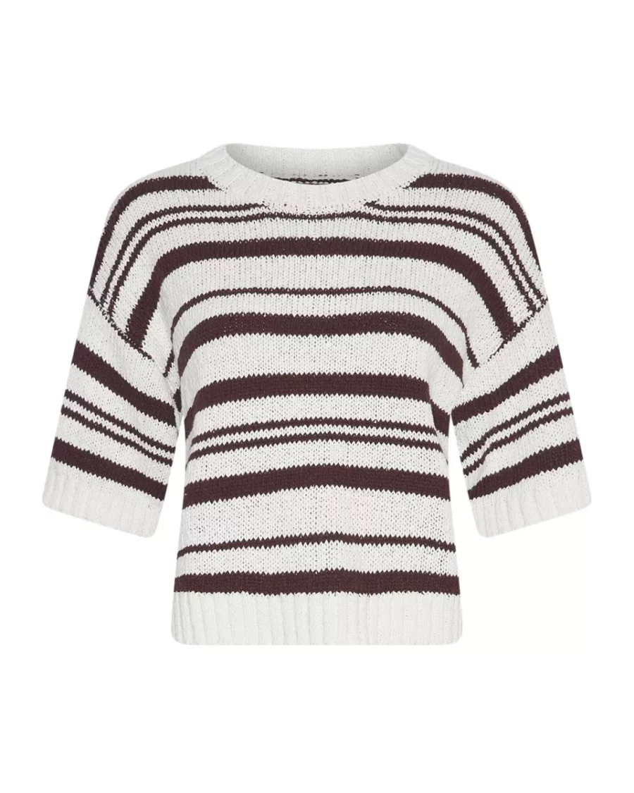 MOSS COPENHAGEN-Pullover-18299-Egret Fudge-BRUIN COMBINATIES
