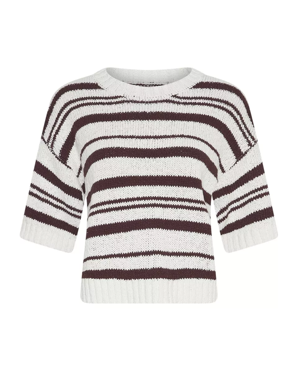 MOSS COPENHAGEN-Pullover-18299-Egret Fudge-BRUIN COMBINATIES