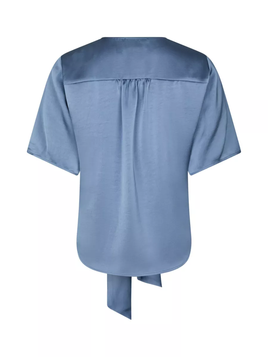 Neo Noir-Casadia Heavy Sateen Blouse-165695-407 Smoke Blue-BLUE
