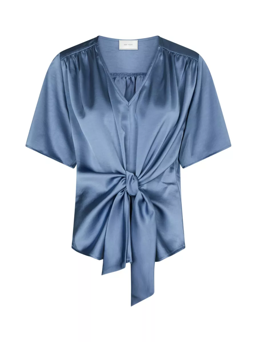 Neo Noir-Casadia Heavy Sateen Blouse-165695-407 Smoke Blue-BLUE