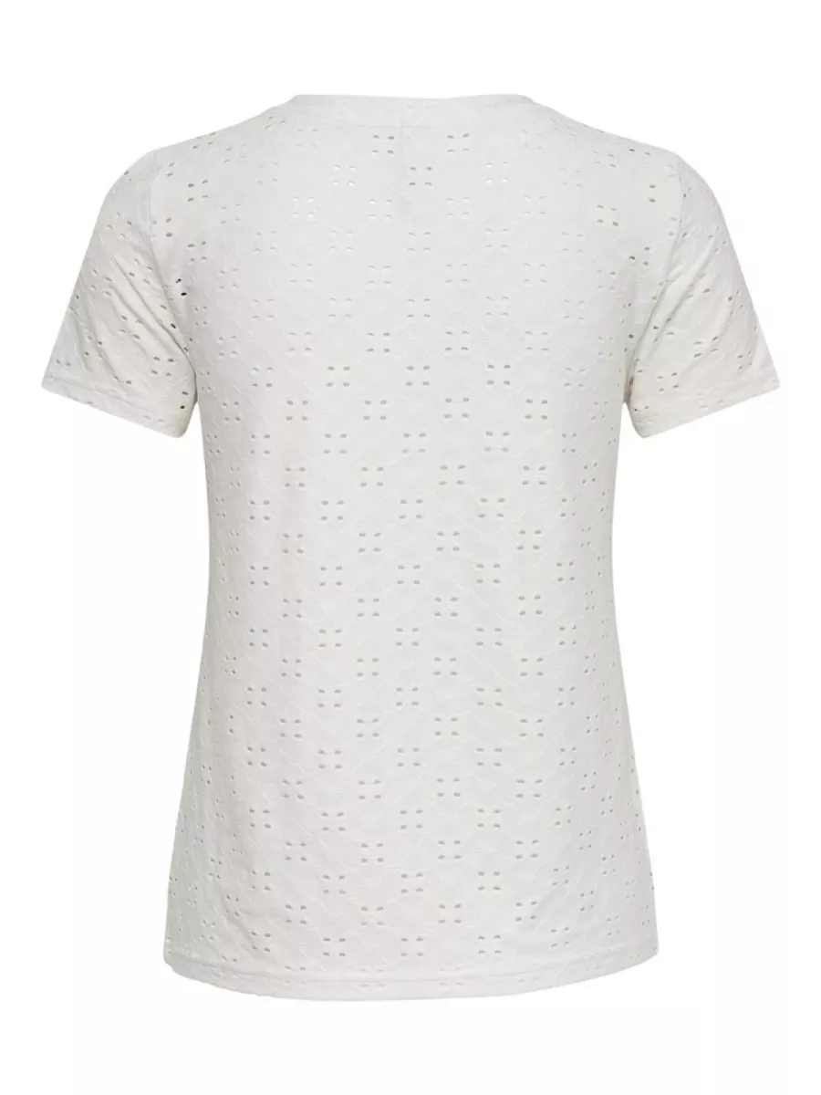ONLY-JDYCATHINKA S/S TAG TOP JRS NOOS-15158450-Cloud Dancer-CREME