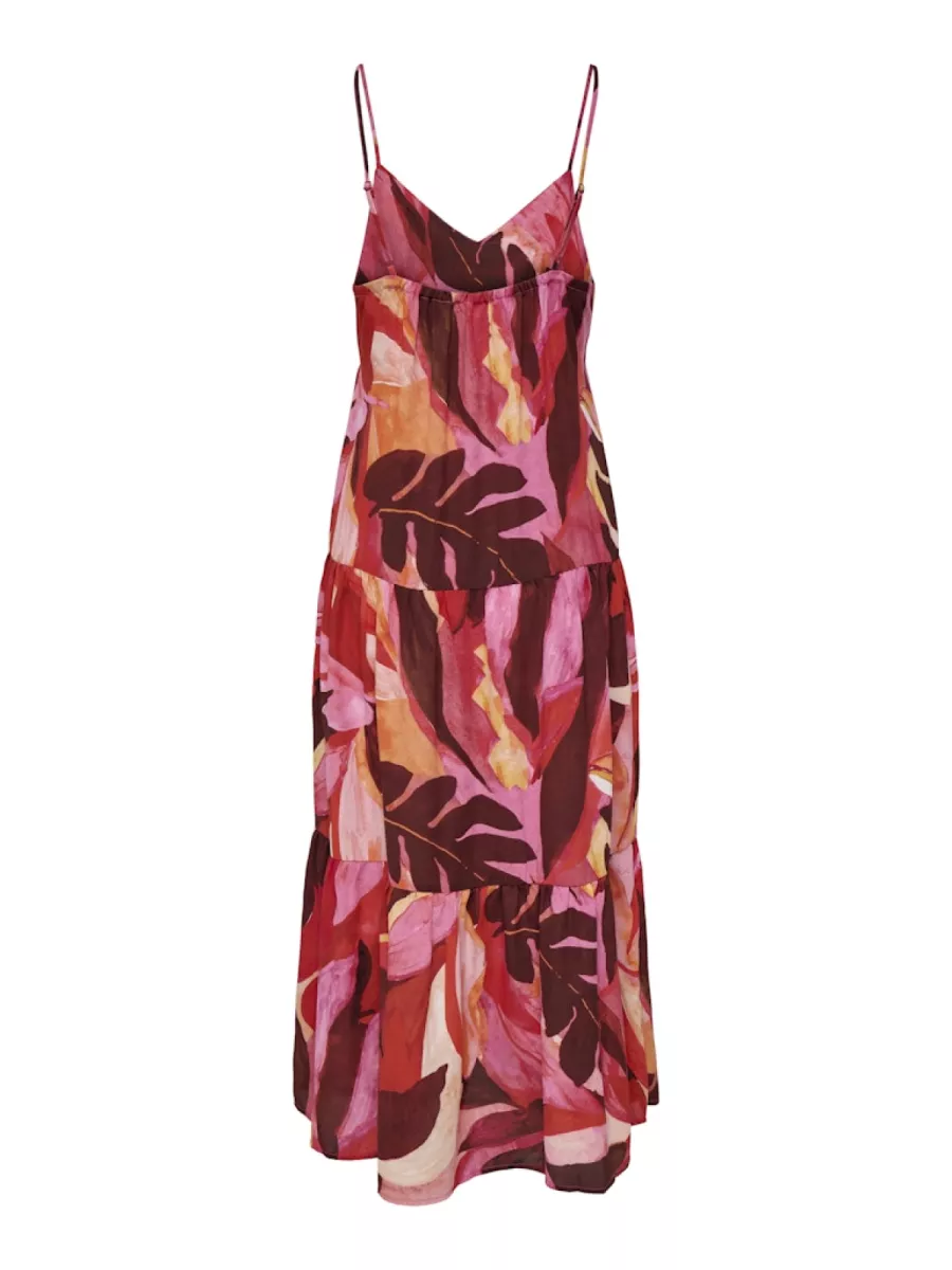 ONLY-ONLALMA LIFE VIS STRAP LONG DRESS-15256836-Russet Brown-ROOD COMBINATIES