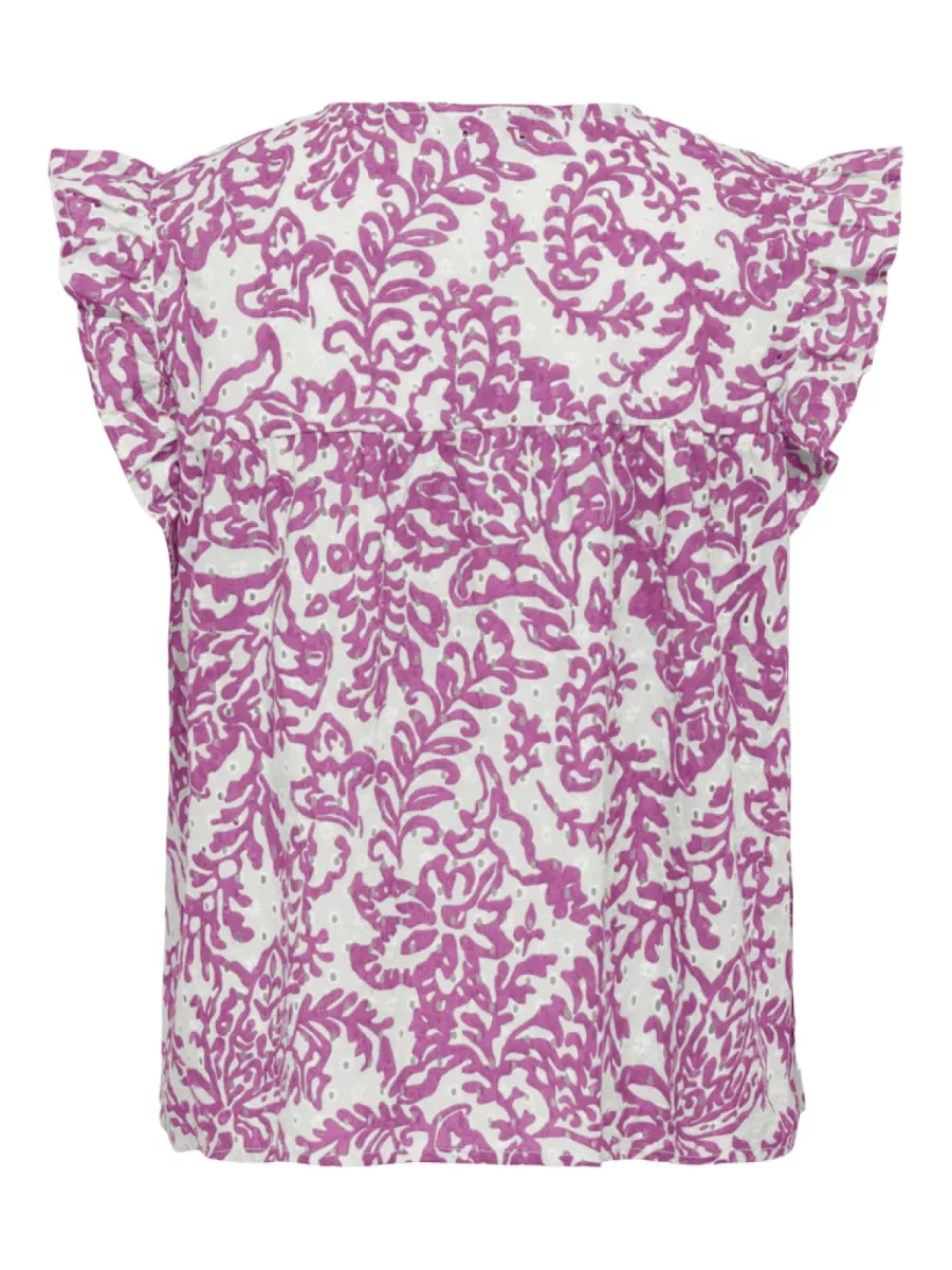 ONLY-ONLAMANDA CHANEE CAP EMB TOP WVN-15350007-Spring Crocus-ROSE COMBINATIES