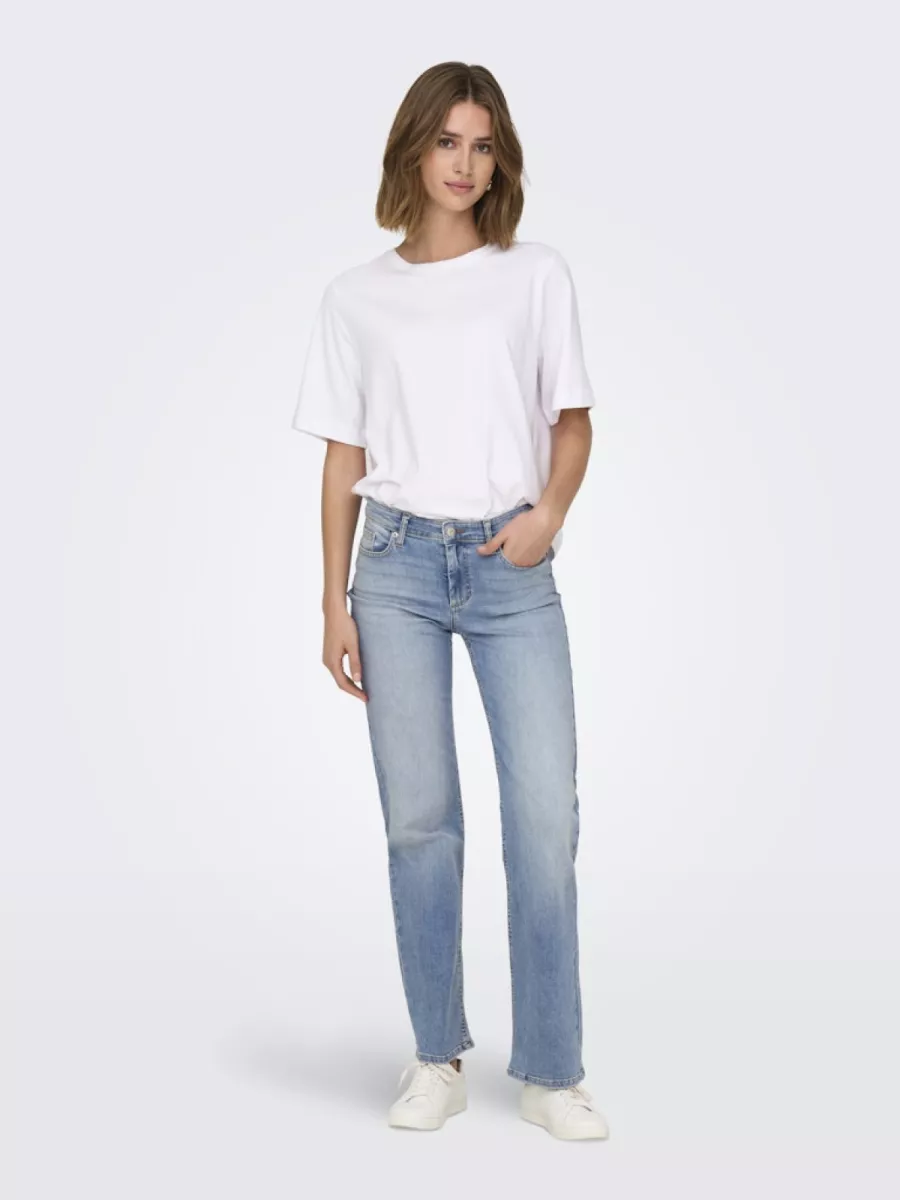 ONLY-ONLBLUSH MID STRAIGHT DNM TAI467 NO-15337794-Light Blue Denim-LICHT BLAUW