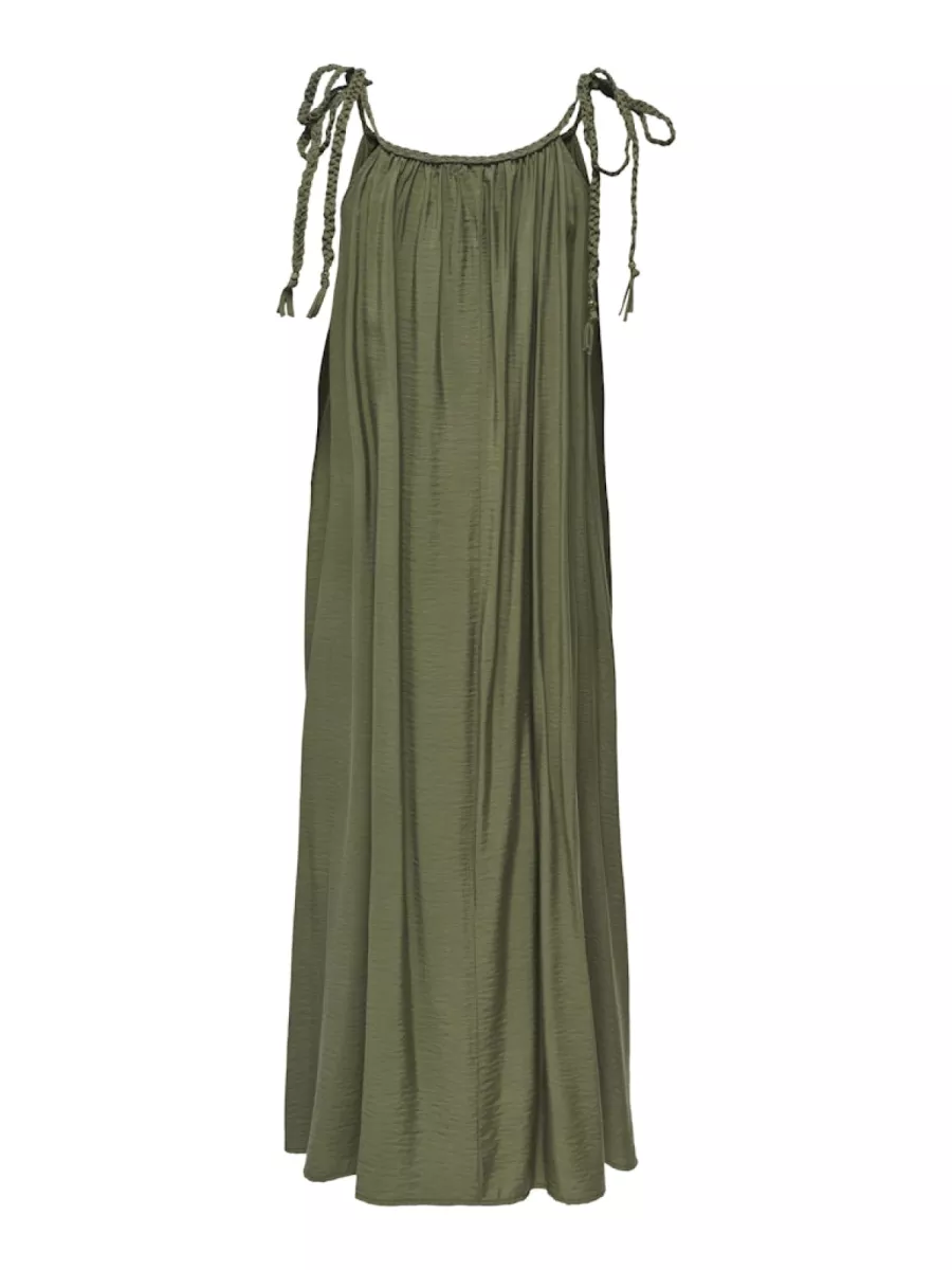 ONLY-ONLELANOR SL BRAID ANKEL DRESS WVN-15349697-Kalamata-GROEN