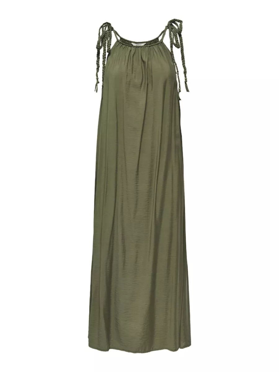 ONLY-ONLELANOR SL BRAID ANKEL DRESS WVN-15349697-Kalamata-GROEN