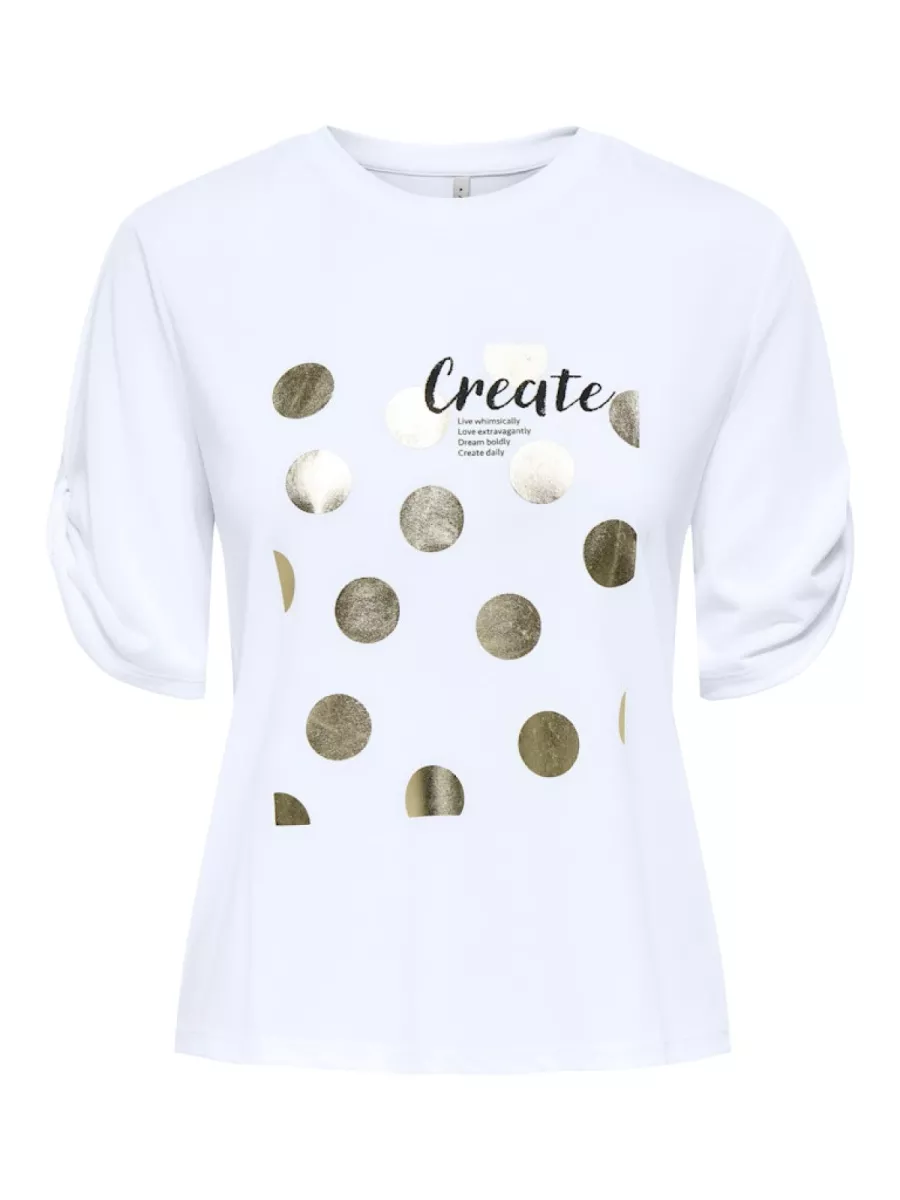 ONLY-ONLFREE LIFE S/S CREATE TOP BOX JRS-15349921-Bright White-WIT