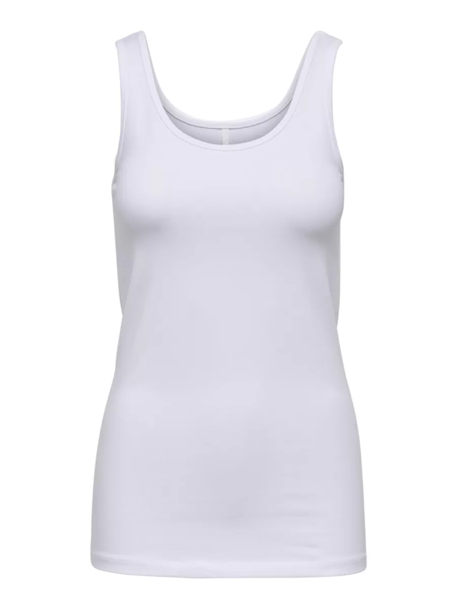 ONLY-ONLLIVE LOVE LIFE TANK TOP NOOS-15095808-White-WIT