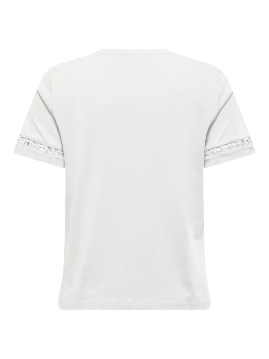 ONLY-ONLMAYA FLOWER S/S TEE BOX JRS-15367841-Cloud Dancer-CREME