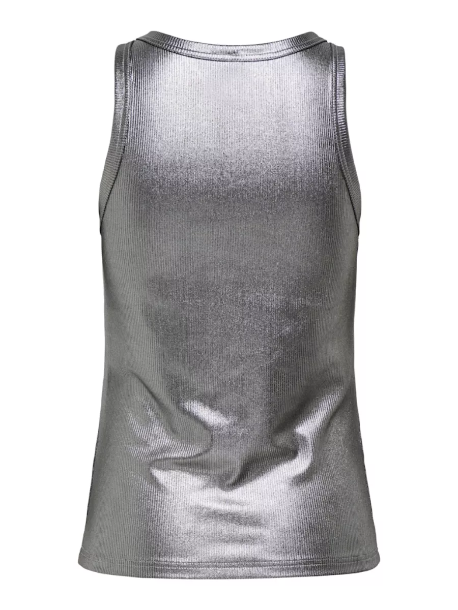 ONLY-ONLSOL LIFE S/L GLITTER RIB TOP JRS-15325270-Phantom-ANTRACIET