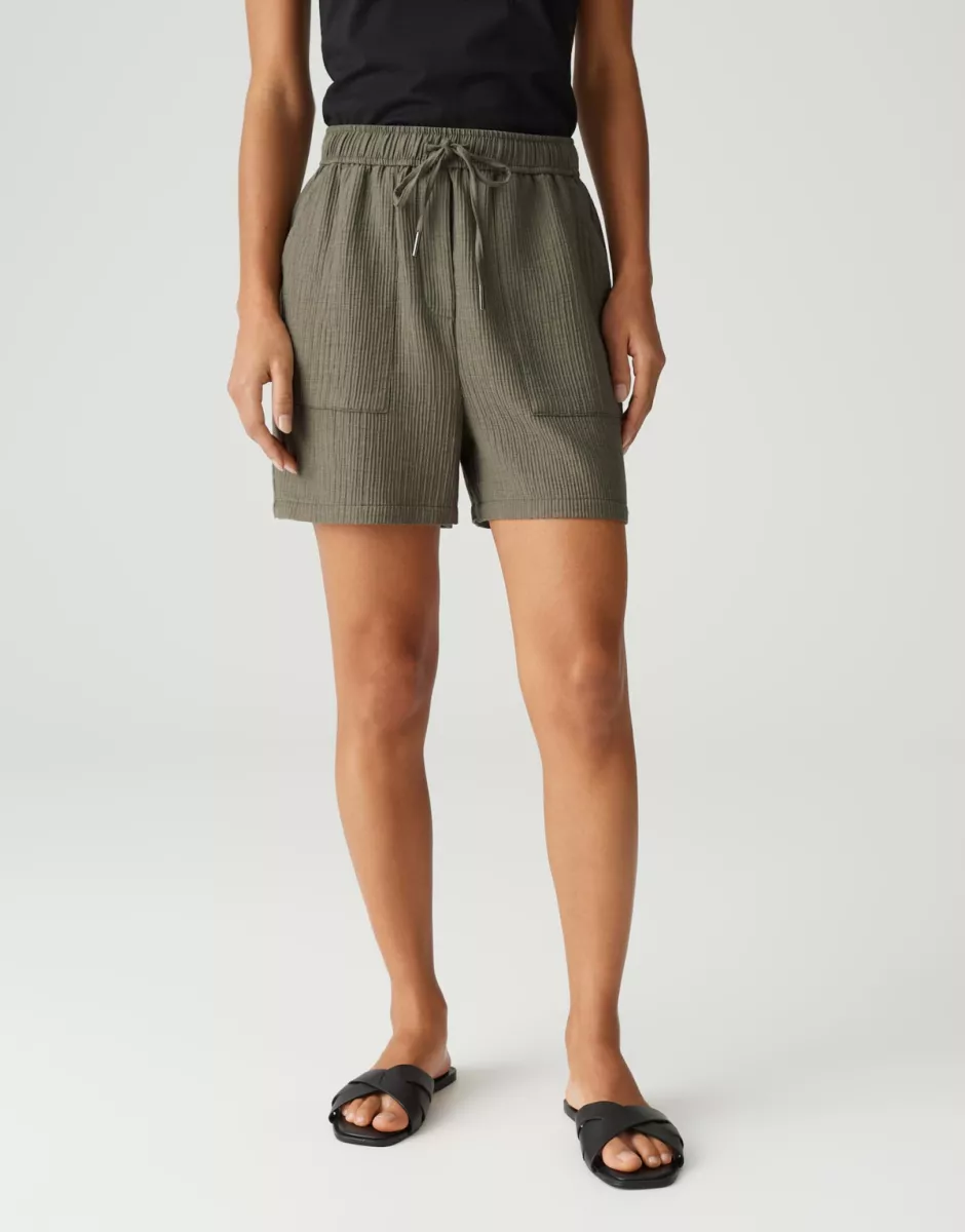 Opus-Melane shorts-10403513096344 Melane shorts-30034 Olive leaf-OLIJF