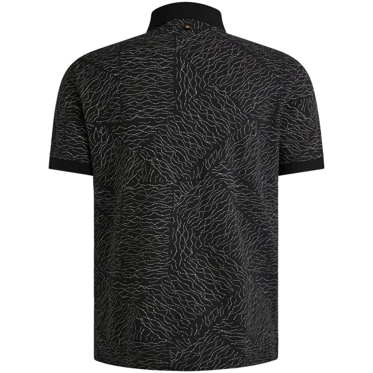 PME LEGEND-Short sleeve polo fine pique aop-PPSS2505859-5281 Salute-BLUE