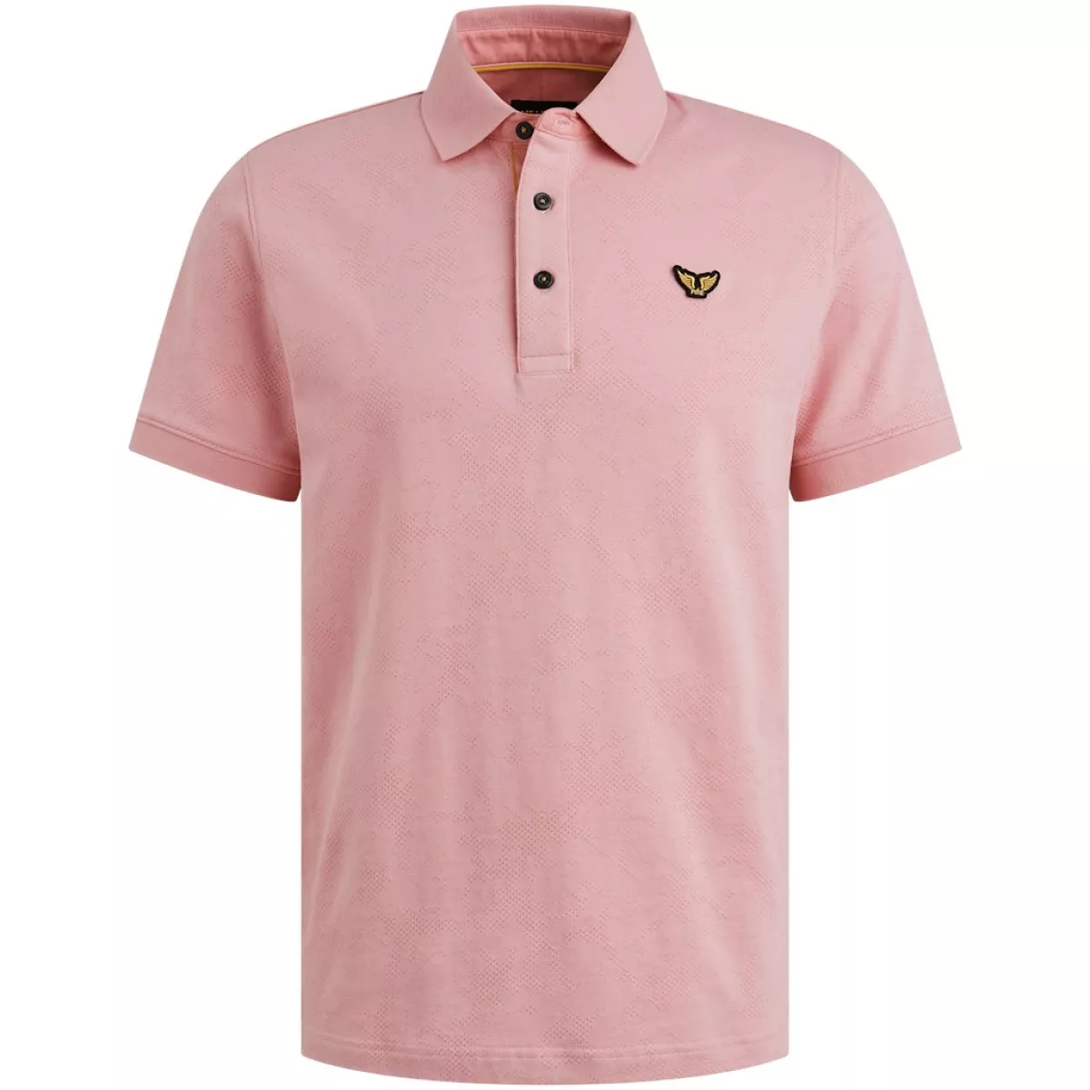 PME LEGEND-Short sleeve polo fine pique aop-PPSS2505860-4038 Moonlight mauve-GRIJS