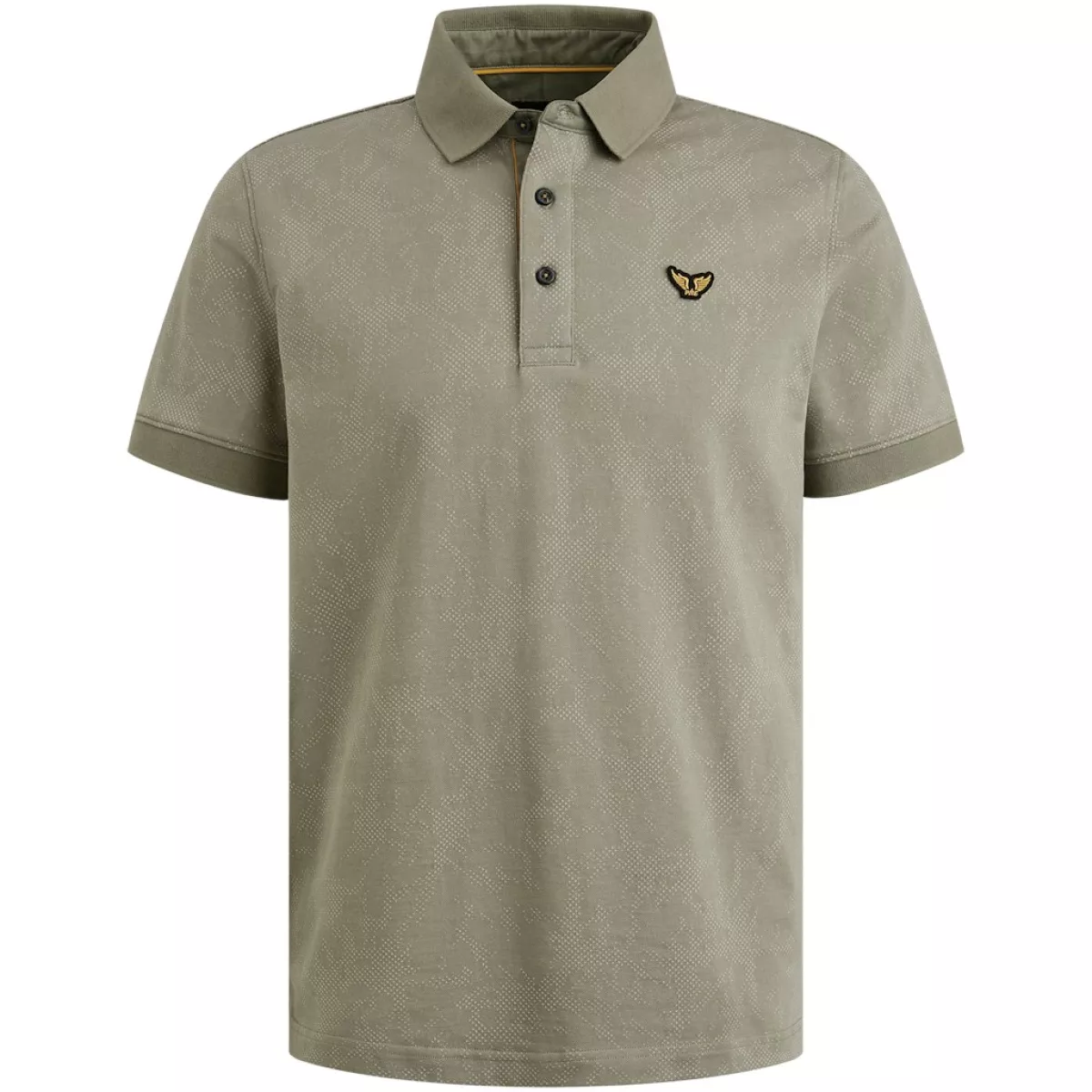 PME LEGEND-Short sleeve polo fine pique aop-PPSS2505860-6170 Shadow-GRIJS