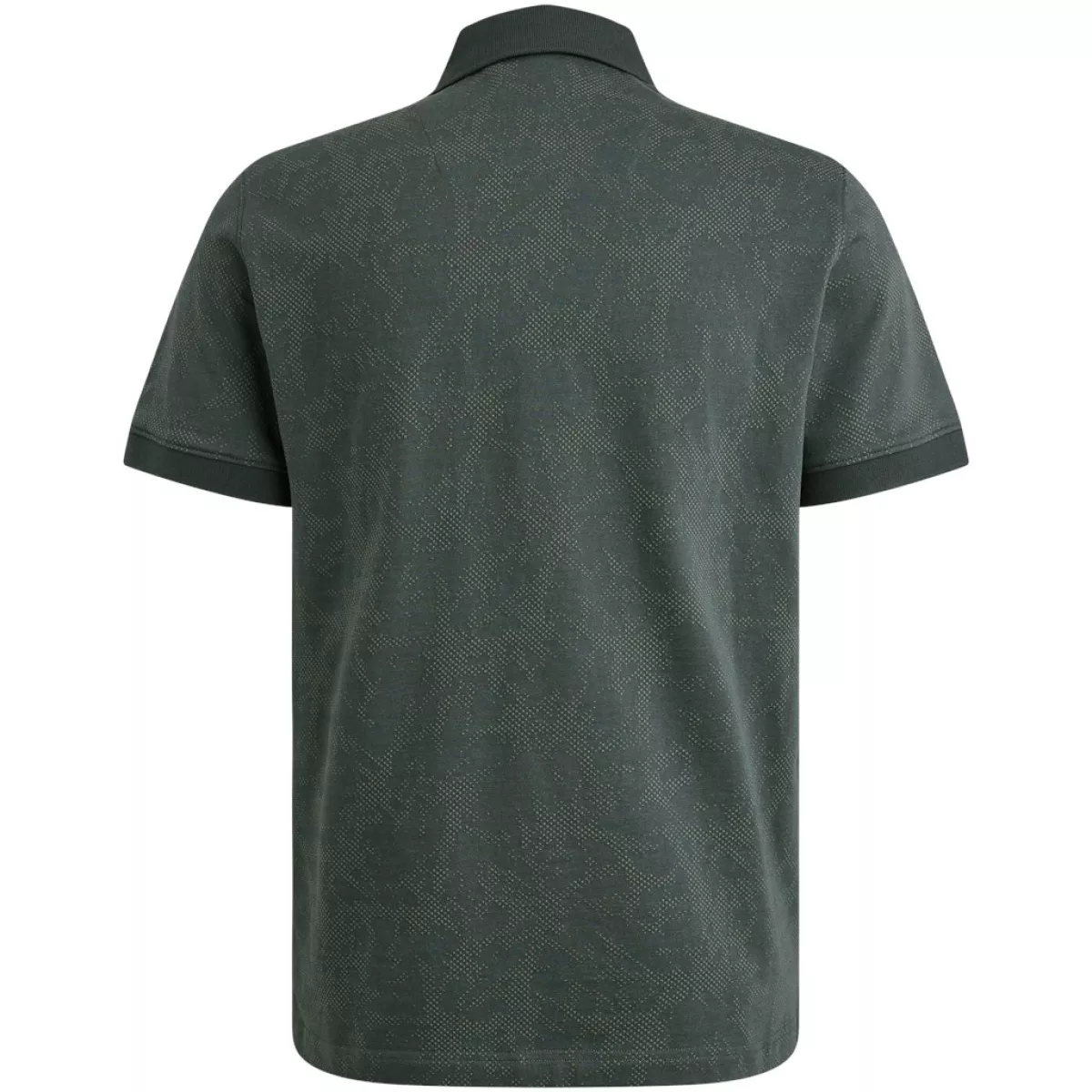 PME LEGEND-Short sleeve polo fine pique aop-PPSS2505860-9076 Dark slate-GRIJS