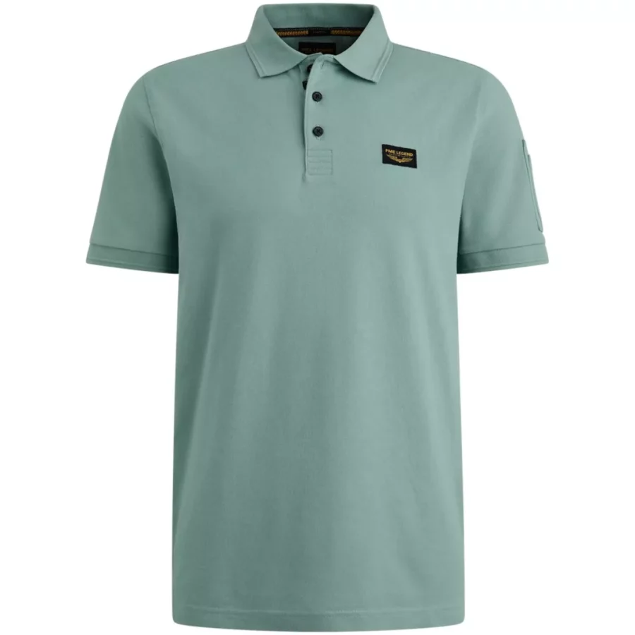 PME LEGEND-Short sleeve polo trackway polo-PPSS2505899-5149 Cameo blue-BLAUW