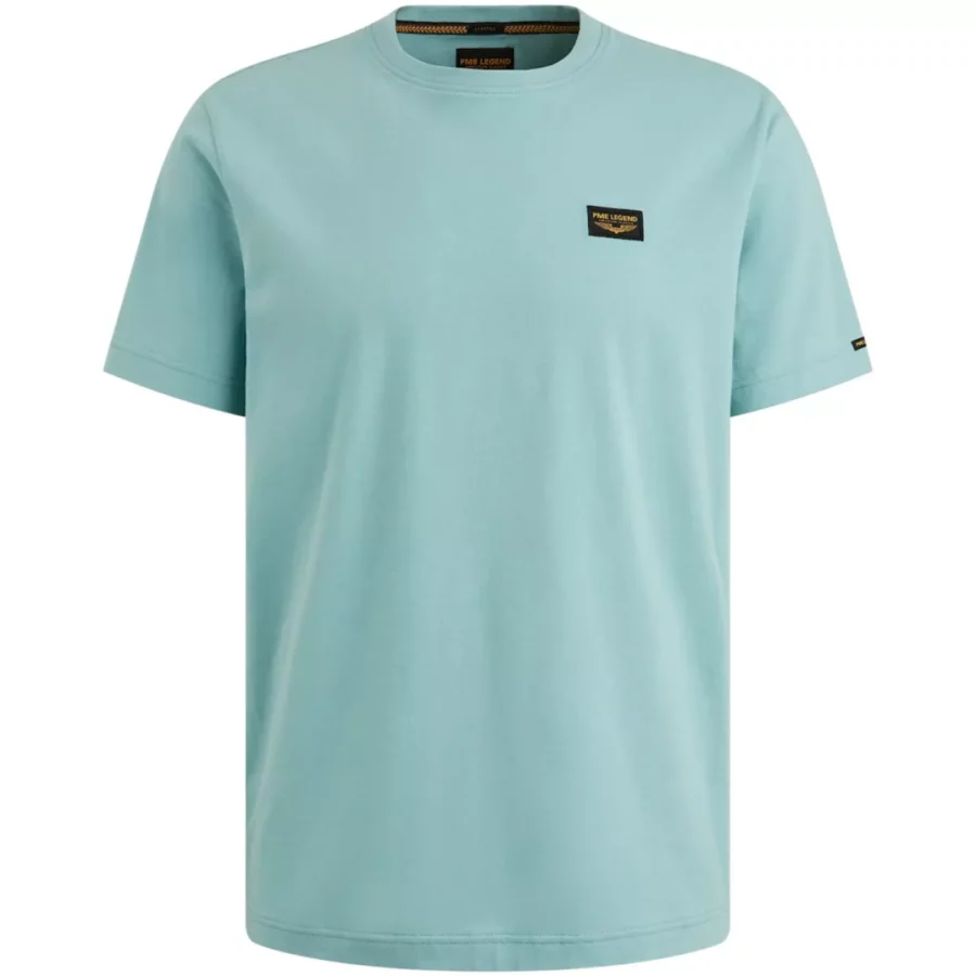 PME LEGEND-Short sleeve r-neck Guyver Tee-PTSS2505599-5149 Cameo blue-BLAUW