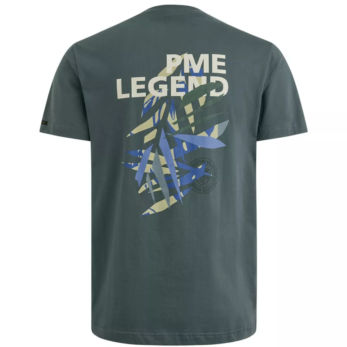 PME LEGEND-Short sleeve r-neck single jersey-PTSS2505571-9076 Dark slate-GRIJS