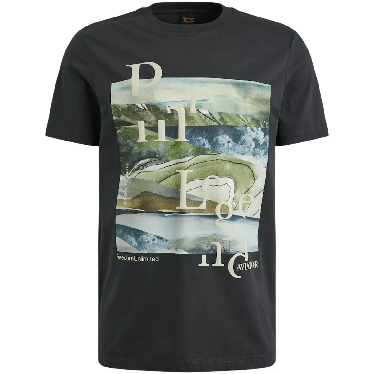 PME LEGEND-Short sleeve r-neck single jersey-PTSS2505572-5281 Salute-BLUE