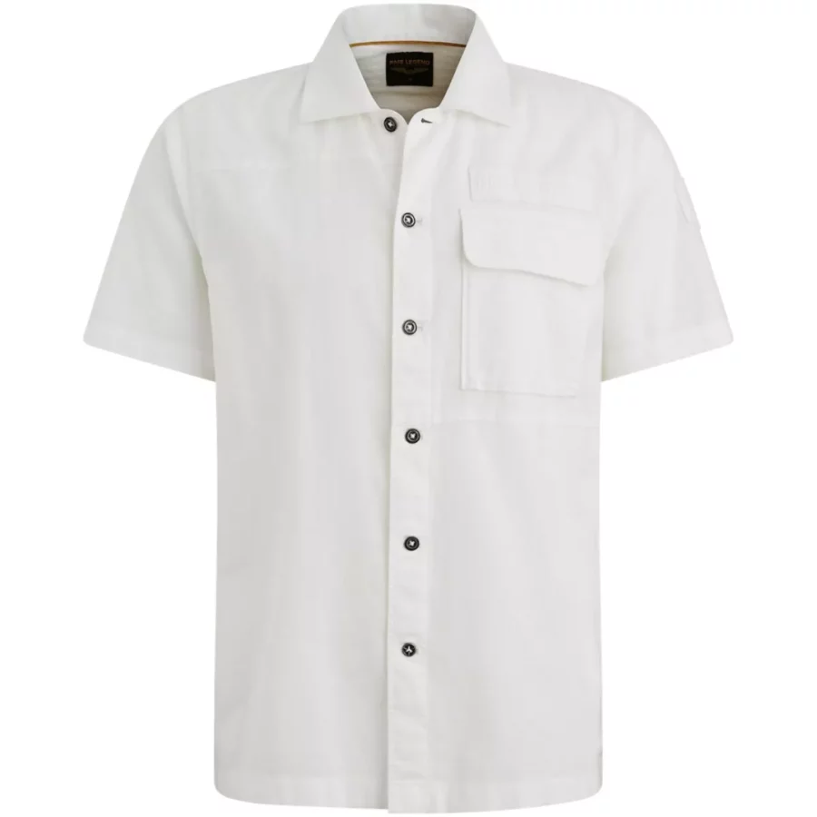 PME LEGEND-Short Sleeve Shirt Ctn linen-PSIS2505230-7003 Bright white-WIT