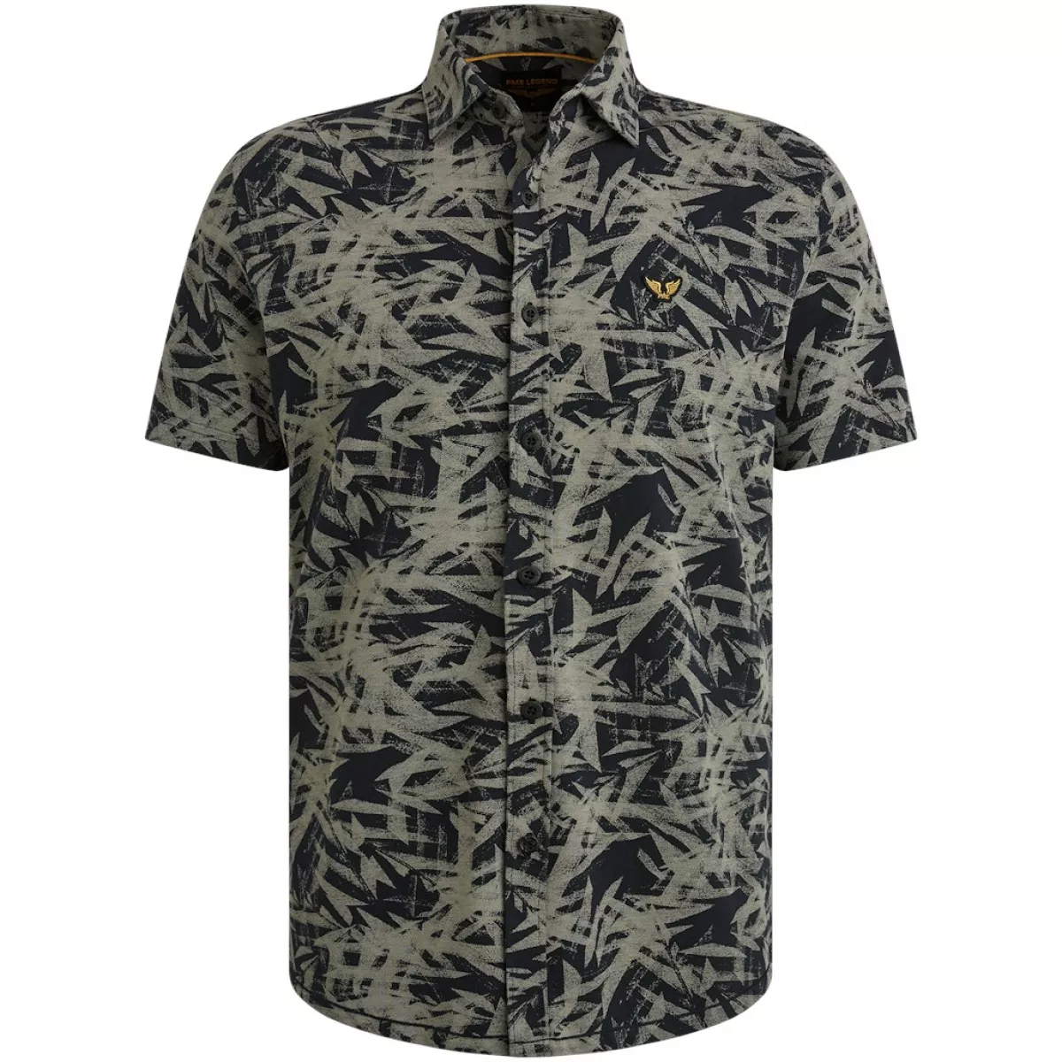 PME LEGEND-Short Sleeve Shirt Print on Jersey-PSIS2505228-5281 Salute-BLUE