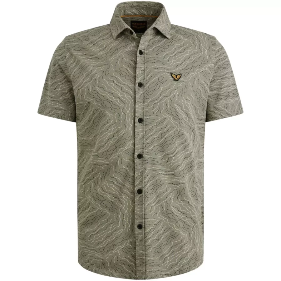PME LEGEND-Short Sleeve Shirt Print on Jersey-PSIS2505229-6170 Shadow-GRIJS