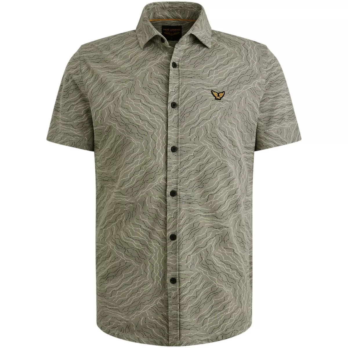 PME LEGEND-Short Sleeve Shirt Print on Jersey-PSIS2505229-6170 Shadow-GRIJS