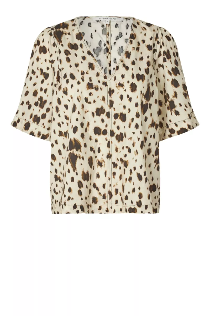 Second Female-Blouse KM-Leoni Blouse-1016 White Alyssum-BRUIN COMBINATIES