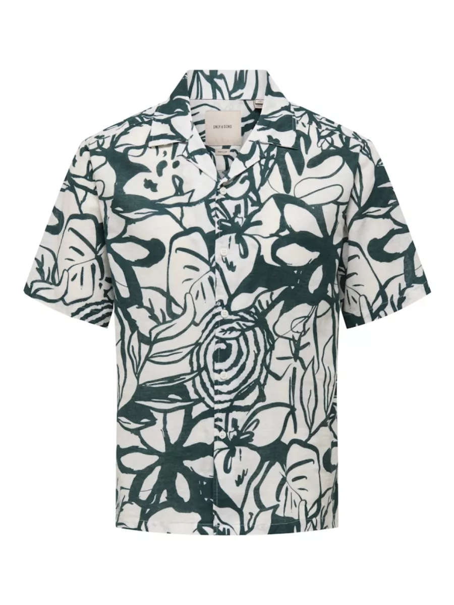 SONS-ONSCAIDEN REG FIT AOP SHIRT-22032833-Anitque white-WIT