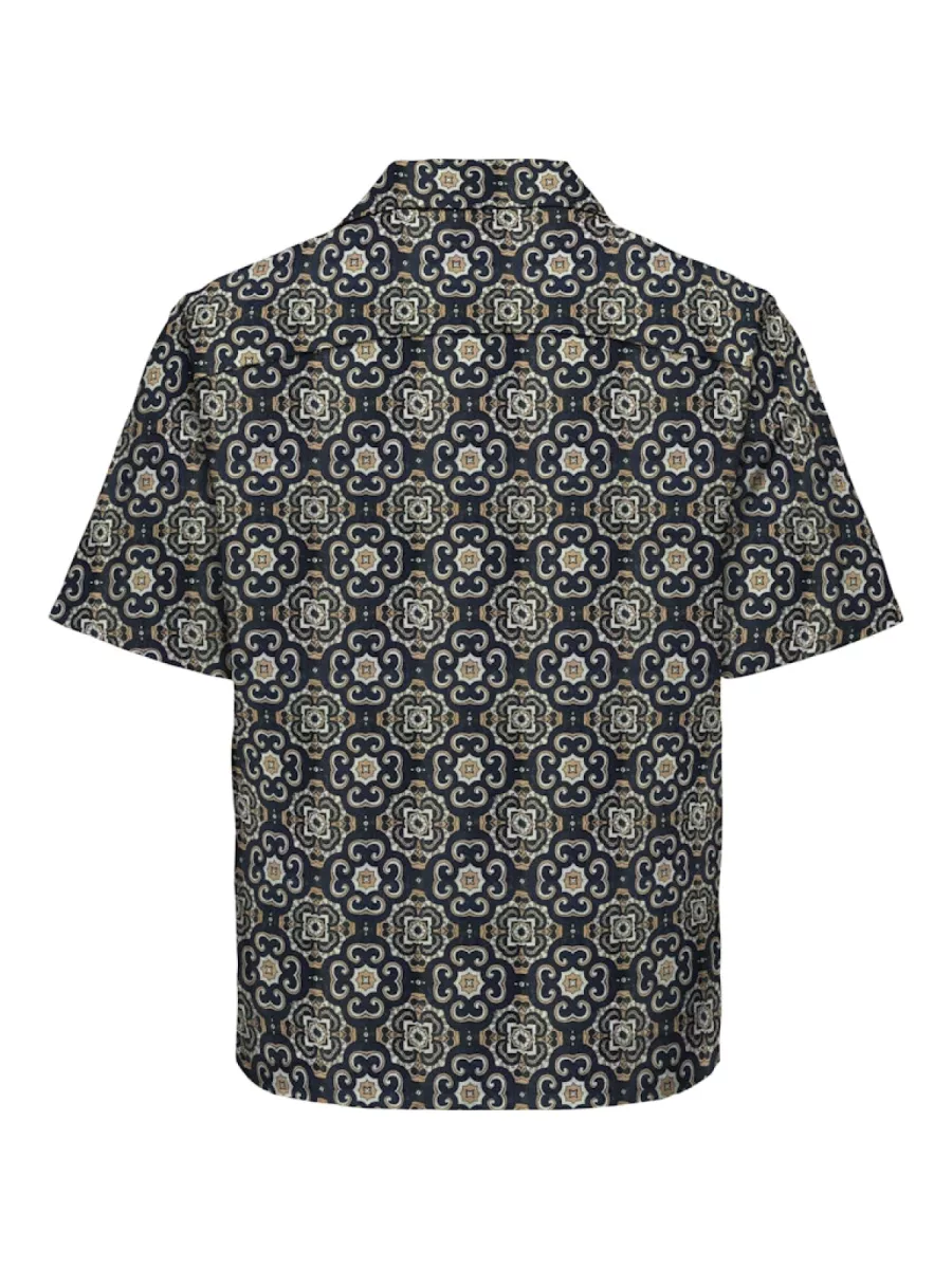 SONS-ONSCAIDEN REG FIT AOP SHIRT-22032833-Cork-BRUIN