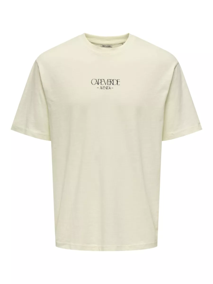 SONS-ONSLUIS PALM RLX SS TEE CS-22035584-Antique white-OFF WHITE