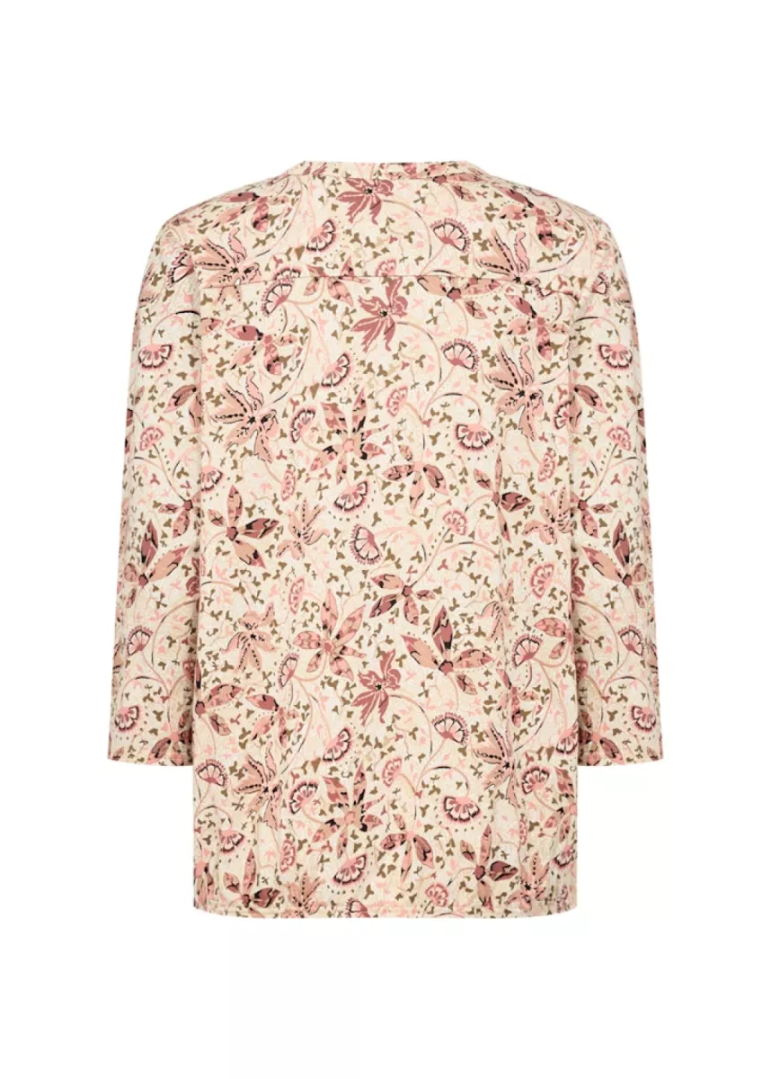SOYA CONCEPTS-Shirt KM-Felicty Aop 498-4635-ORANJE COMBINATIES