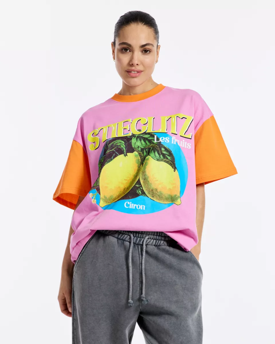 Stieglitz-Simone Oversized T-shirt-S2502057-Pink-PINK