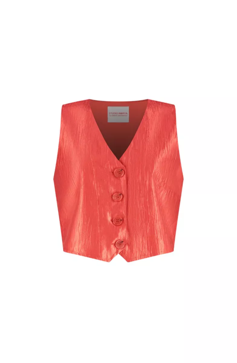 Studio Amaya-Gilet-Cilou-Dark Orange-FRAMBOOS