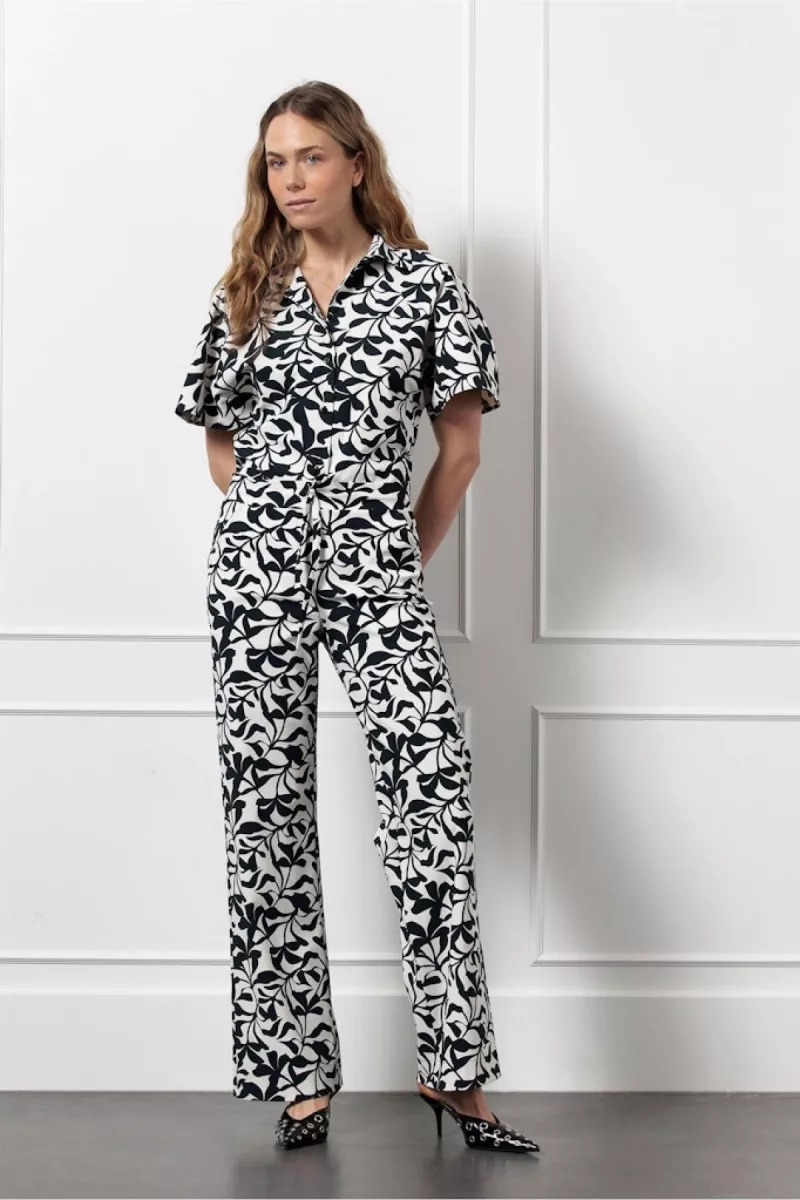 STUDIO ANNELOES-Abigail leafs trousers-12779-1469 kit/dark blue-CREME